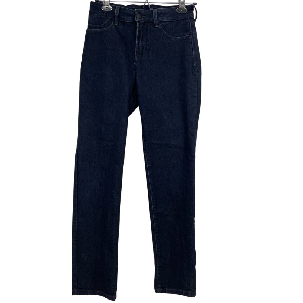 NYDJ Dark Wash High Rise Skinny Jeans Ankle Fit Womens 2 Blue Denim Stretch
